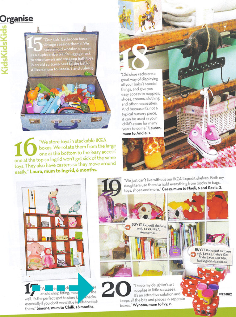 Magazine exposure for Ivy Designs' products