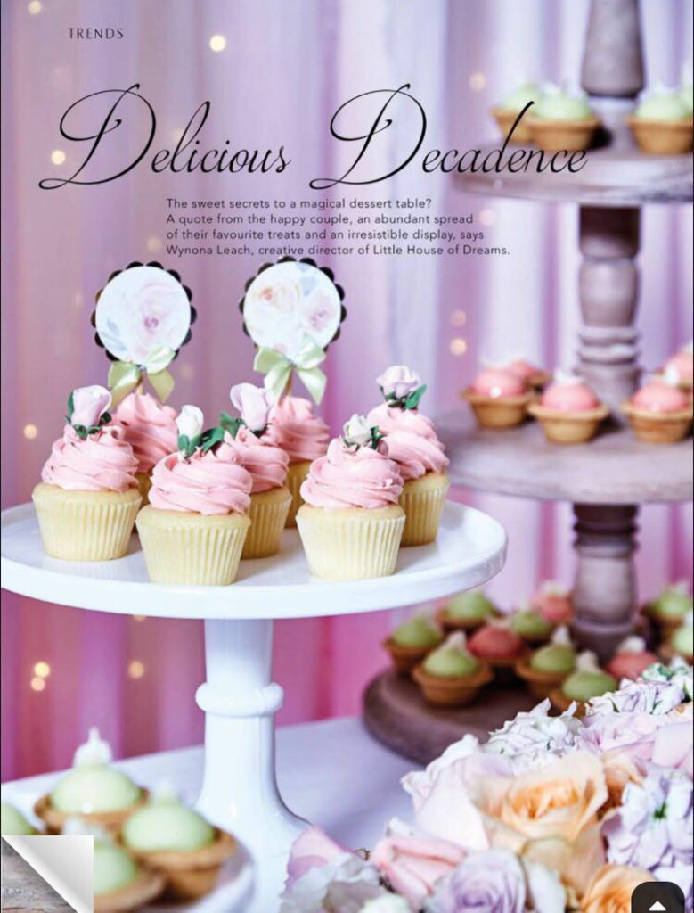 Magazine editorial for styling and desserts, under employment with Little House of Dreams